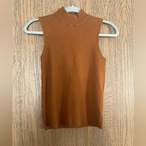 Elegant Sleeveless Tan Top